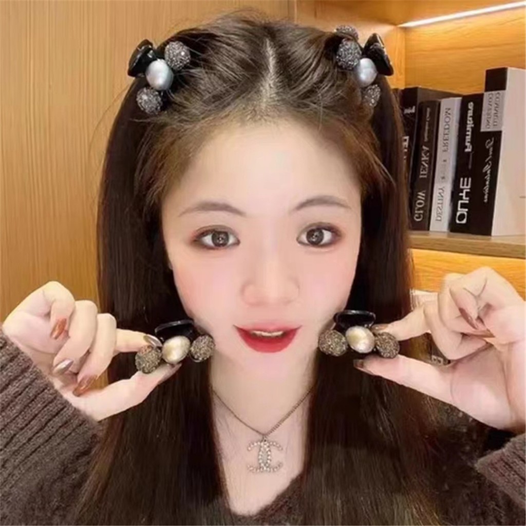 กิ๊บติดผมหน้าม้า ประดับเพชร กลิตเตอร์ ขนาดเล็ก สไตล์เกาหลี สําหรับผู้หญิง
