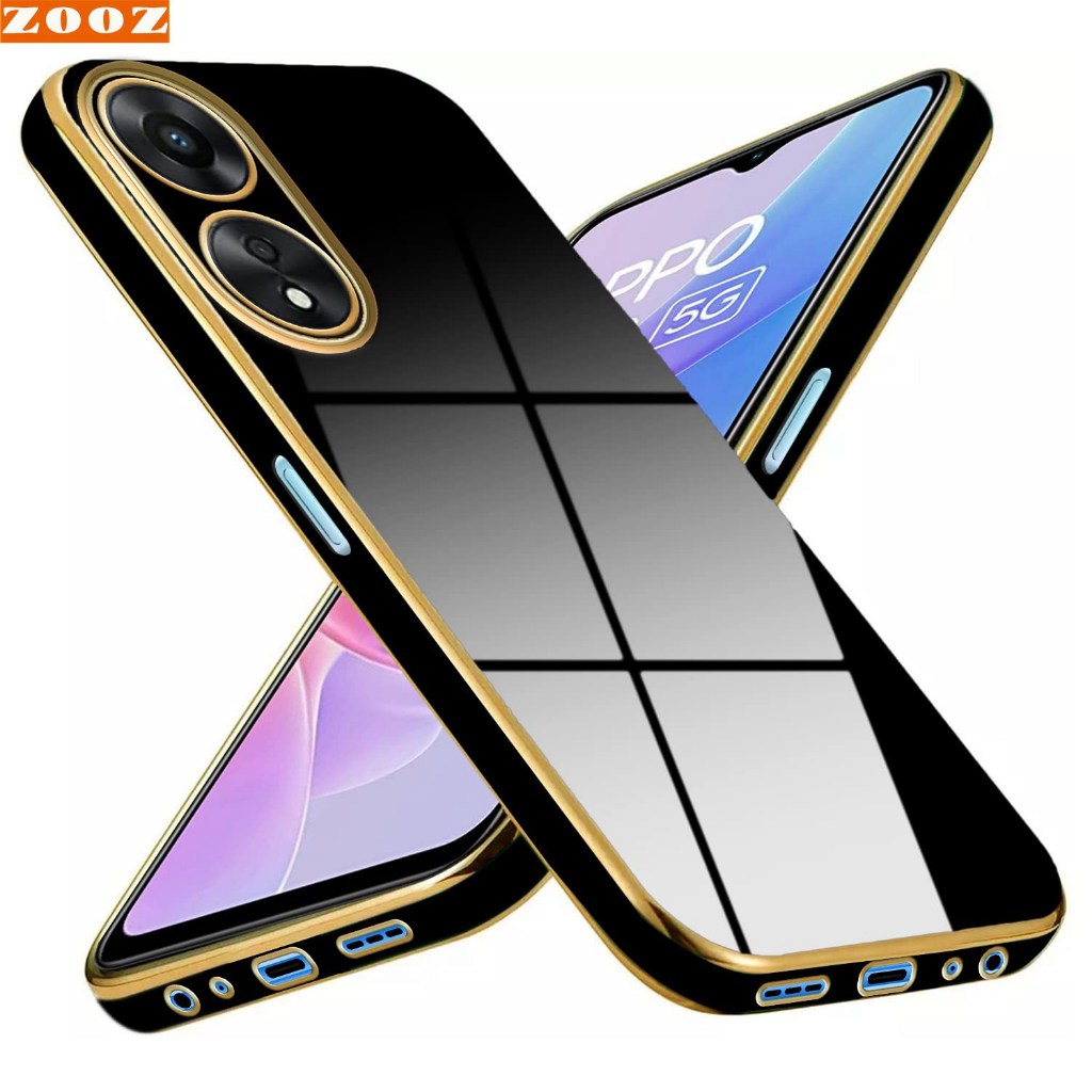OPPO A98 A78 5G A58 A38 A18 A96 A76 A17 A17K 7D Luxury Plating Phone Case Soft Silicone Back Cover Slim Silicon Mobile Cellphone Casing