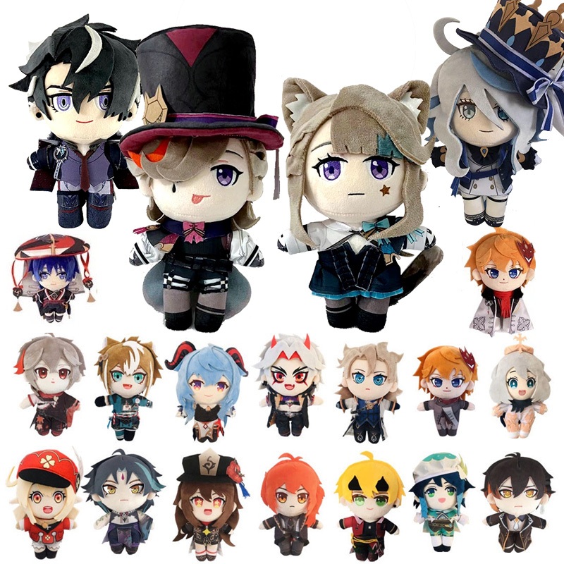 ตุ๊กตายัดนุ่น อนิเมะ Lyney Lynette Itto Kazuha Beidou Tartaglia Yae Miko ขนาด 20 ซม. ของเล่นสําหรับเ