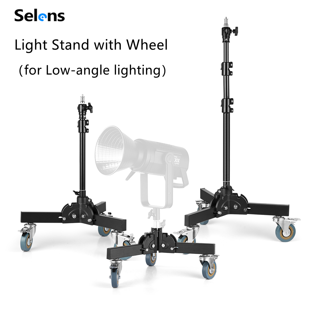 Selens ขาตั้งไฟสตูดิโอ LED แบบพับได้ ทนทาน ถอดออกได้ สําหรับไฟแฟลชสตูดิโอ Light Stand