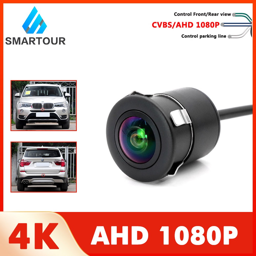 Smartour กล้องมองหลังรถยนต์ AHD 1080P 18.5 มม. CCD 180 องศา HD มองเห็นกลางคืน