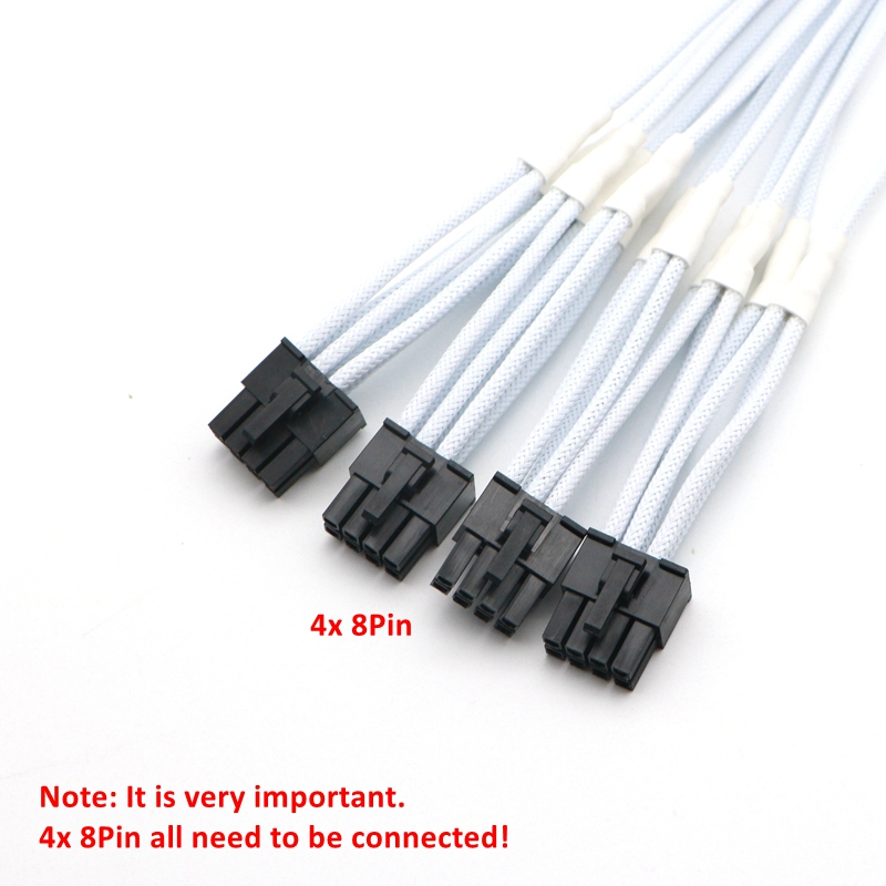 12VHPWR 12+4Pin ถึง 4 ชิ้น 8Pin 16AWG 5.0 Modular Power Supply Cable สําหรับ Corsair Type 3 ประเภท 4.