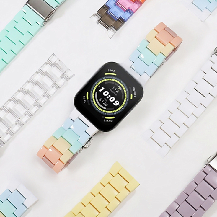 สายนาฬิกา amazfit bip 5 สายนาฬิกาข้อมือพลาสติก สีแคนดี้ สําหรับ amazfit bip 5 สาย Huami Amazfit GTS 