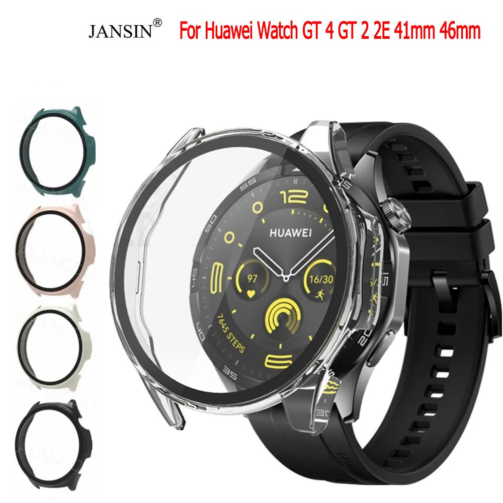 เคส  Huawei Watch GT 4 41มม 46มม เคส ชนิด PC แข็ง กระจกนิรภัย กันกระแทก สำหรับ Huawei Watch GT2 GT2E 46มม Watch GT4 41มม 46มม สมาร์ทวอทช์