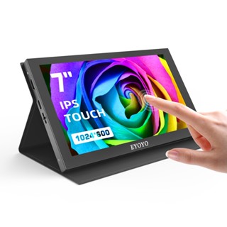 Aprotii มอนิเตอร์ IPS 1024x600 7 นิ้ว หน้าจอสัมผัส 5 จุด HDM…