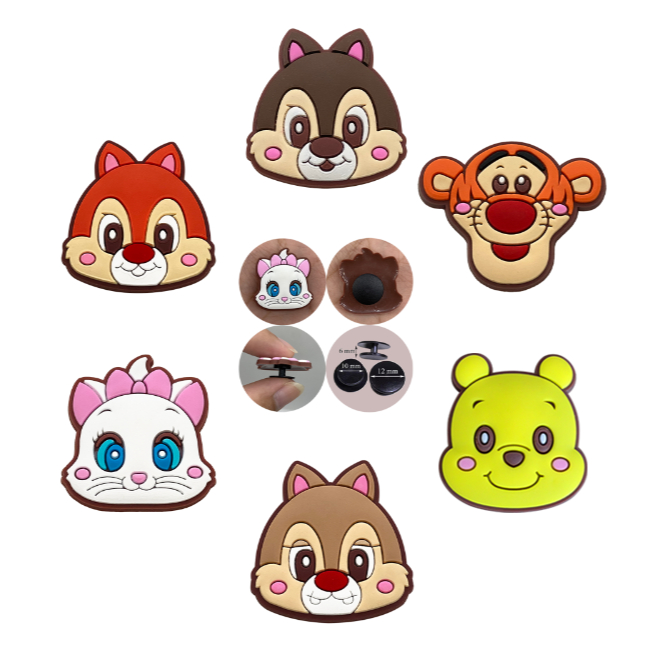 Jibbits รองเท้า Charms อะนิเมะชุดอุปกรณ์เสริม PVC พร้อมหัวเข็มขัด