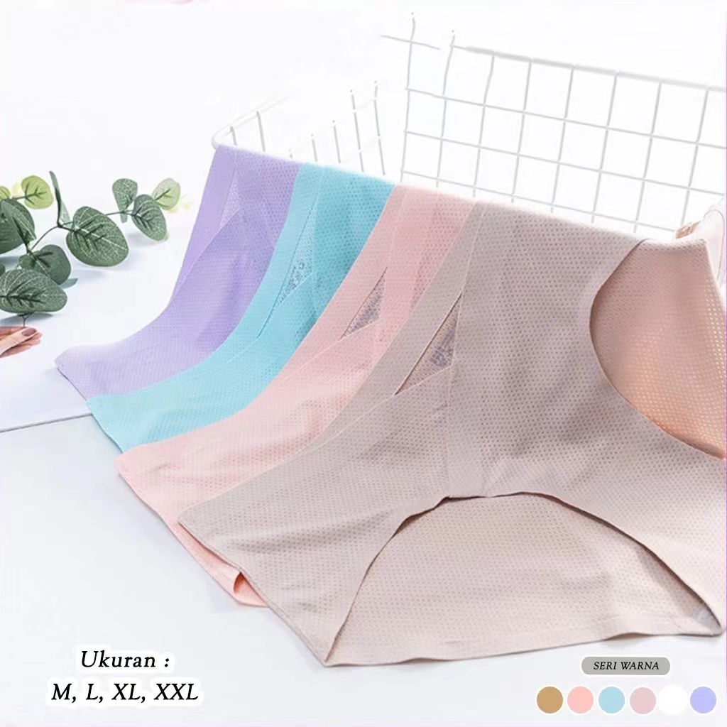 กางเกงในคนท้อง Ice Silk กางเกงในคนท้องไร้ขอบ แบบเอวต่ำ ไร้ตะเข็บ