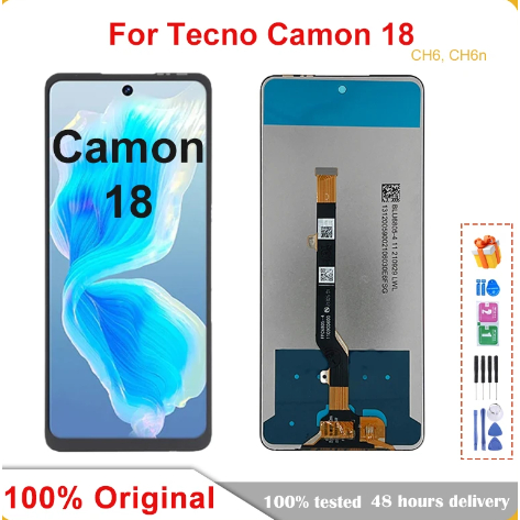 6.8 "สําหรับ Tecno Camon 18 CH6 จอแสดงผล LCD Touch Screen Digitizer Assembly ใหม่สําหรับ Tecno CH6n 