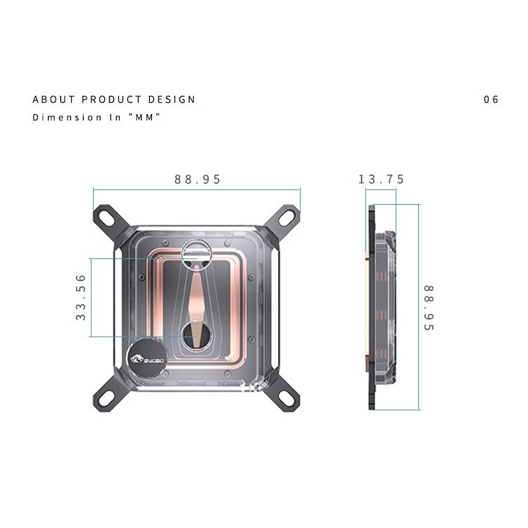 Bykski CPU Water Block ใช้สําหรับ INTEL LGA 1151 1156 1700 1800 / 13900KS 0.08 มม.Microchannel AMD Ryzen 9 /7 /5 /3 /AM5 AM4 Water Cooler หม้อน้ํา / CPU-XPR-EX