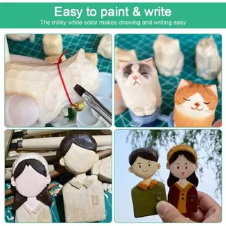 5~50Pcs บล็อกไม้ ชุดบล็อกไม้แกะสลัก ไม้เบสวูด แบบนิ่ม สําหรับผู้เริ่มต้น เบสวูดสำหรับแกะสลัก 10 x 2.5 x 2.5cm Basswood Carving Block Natural Soft Wood Carving Block Portable Unfinished Wood Block