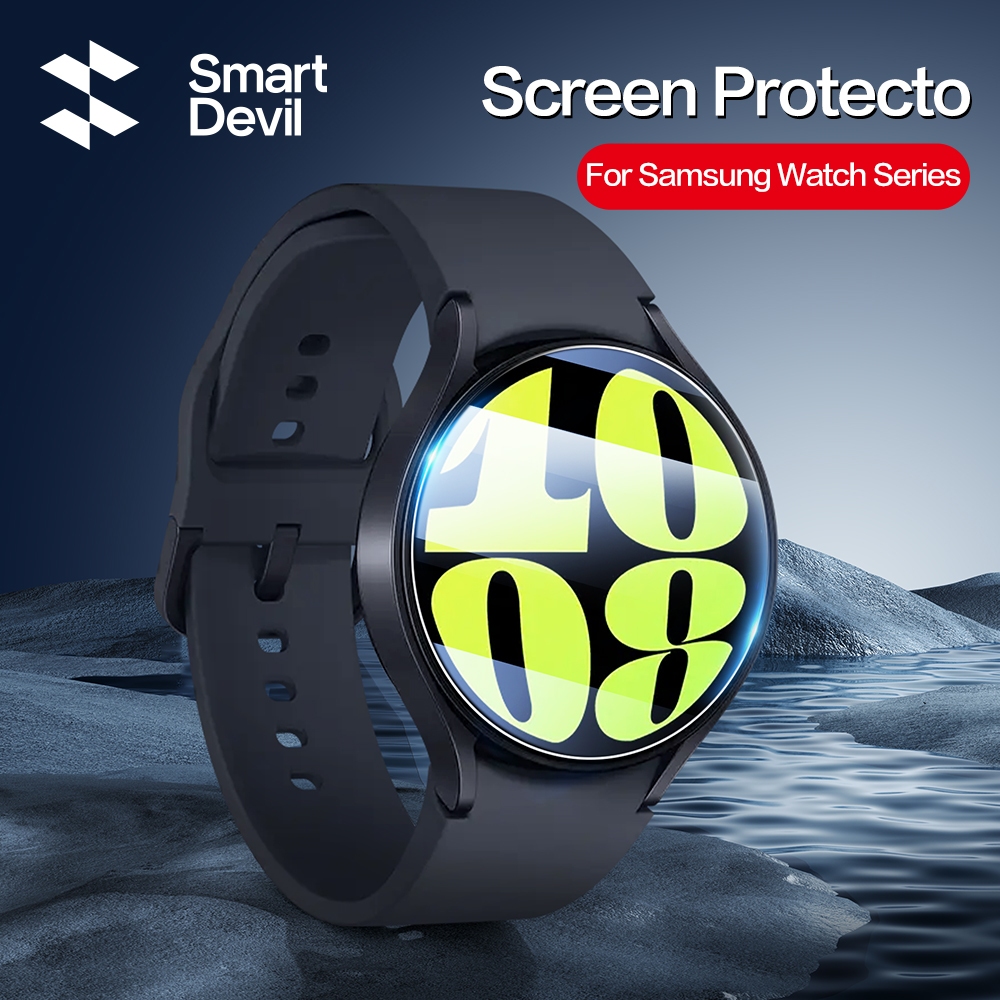 SmartDevil สมาร์ทวอทช์ กระจกนิรภัย กันกระแทก สําหรับ Samsung Watch4 5 Classic47 มม. Watch6 HD