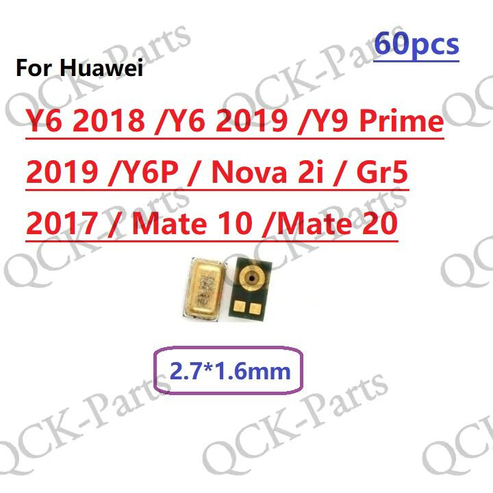ตัวรับสัญญาณไมโครโฟน ลําโพงไมโคร แบบเปลี่ยน สําหรับ Huawei Y6 2018 Y6 2019 Y9 Prime 2019 Y6P Nova 2i Gr5 2017 Mate 10 Mate 20 5-100 ชิ้น
