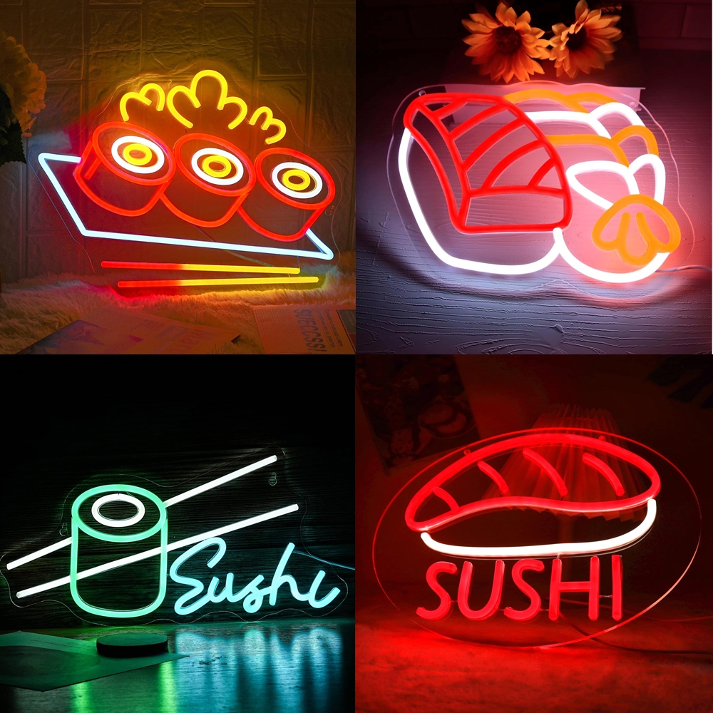 Sushi ป้ายไฟนีออน Led สไตล์ญี่ปุ่น สําหรับแขวนตกแต่งผนัง ผับ บาร์ ร้านอาหาร สํานักงาน ซูเปอร์มาร์เก็ต