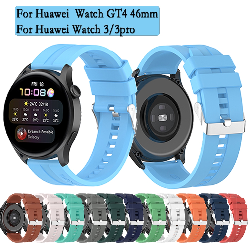 สายนาฬิกาข้อมือซิลิโคน คุณภาพสูง แบบเปลี่ยน สําหรับ Huawei Watch 3 3pro Huawei GT4 46 มม.