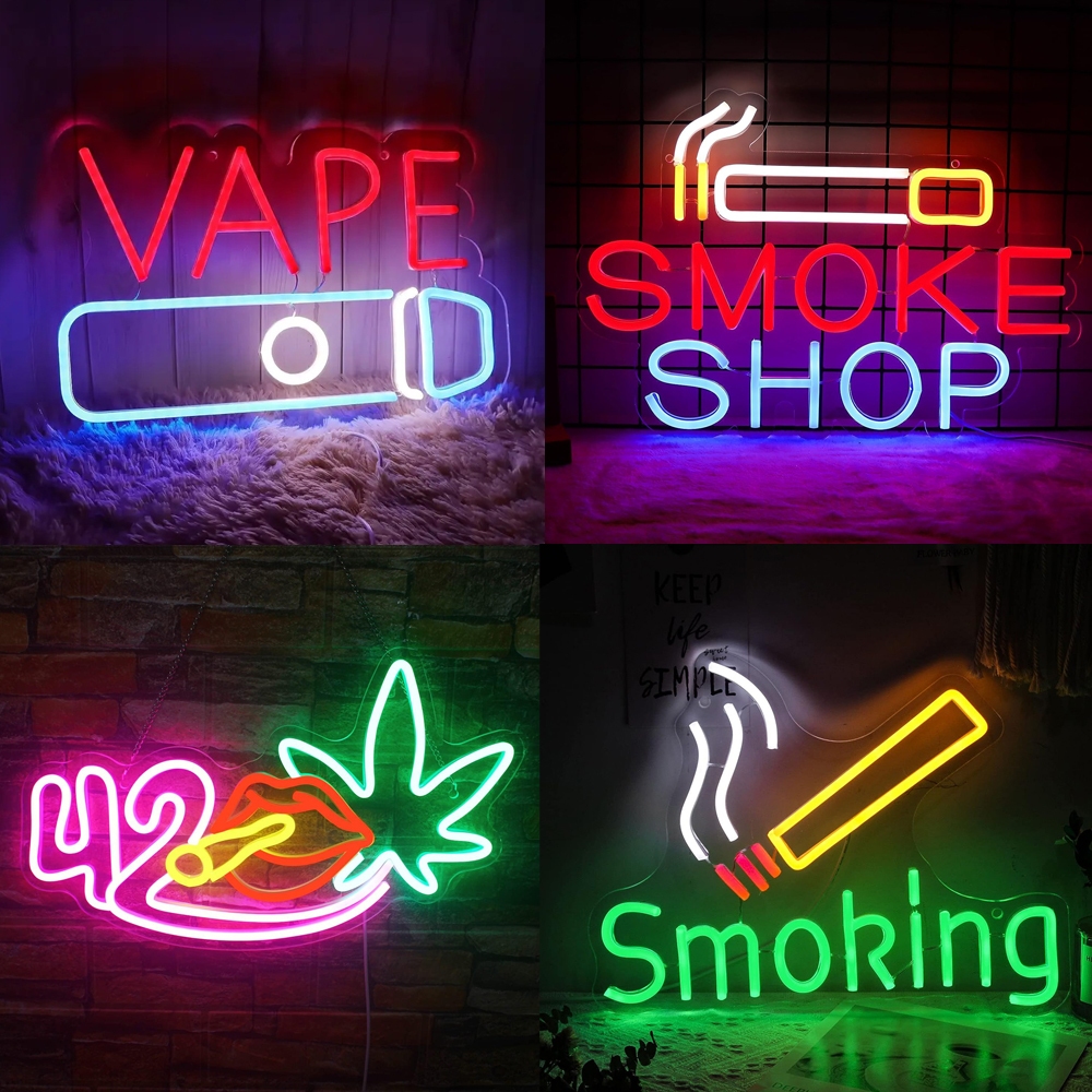 Vape Shop ป้ายไฟนีออน Led แฮนด์เมด สําหรับตกแต่งบ้าน บาร์ งานปาร์ตี้