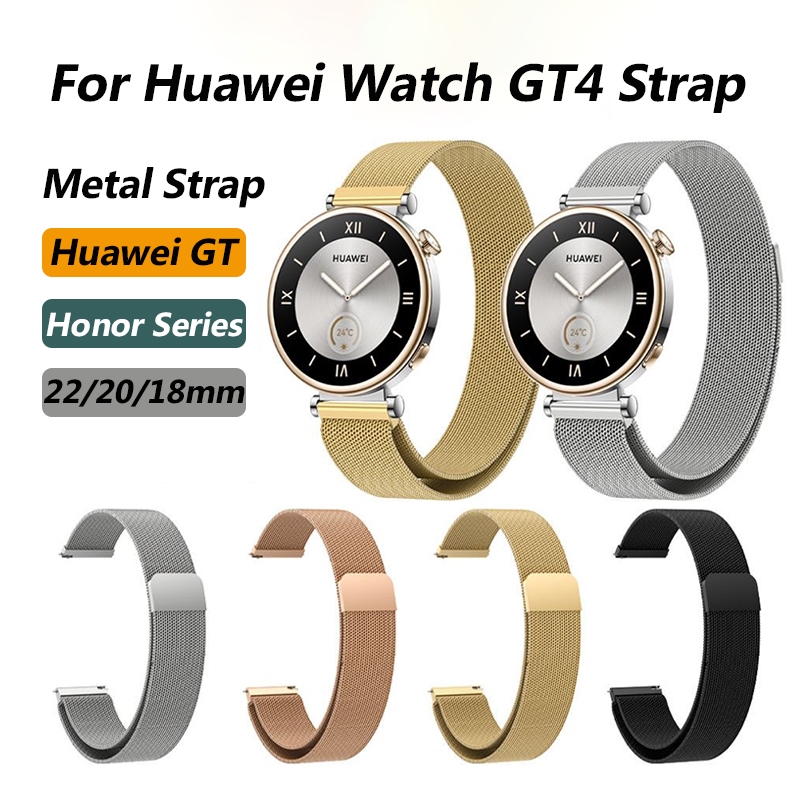 สายนาฬิกาข้อมือโลหะ หัวเข็มขัดแม่เหล็ก แบบเปลี่ยน สําหรับ Huawei GT4 GT3 GT2 Huawei Watch 3 3pro Honor Magic Watch2