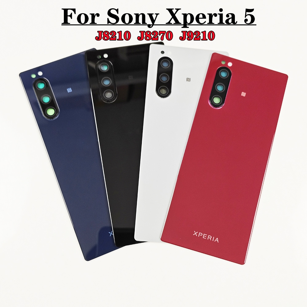 สําหรับ Sony Xperia 5 กลับ J8210 J8270 J9210 แบตเตอรี่ด้านหลังประตูกรณีฝาครอบ
