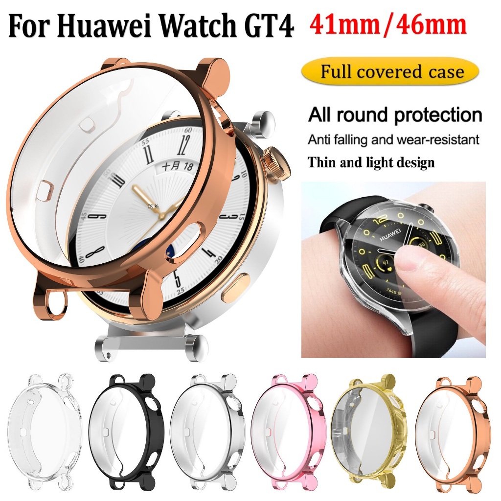 เคสป้องกันหน้าจอ TPU huawei watch gt 4 เคส แบบนิ่ม ชุบไฟฟ้า สําหรับ huawei watch gt 4 case Full Cove