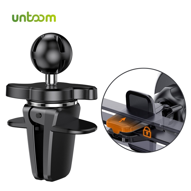 Untoom คลิปเมาท์ขาตั้งโทรศัพท์มือถือ GPS หัวบอล 17 มม. สําหรับติดรถยนต์