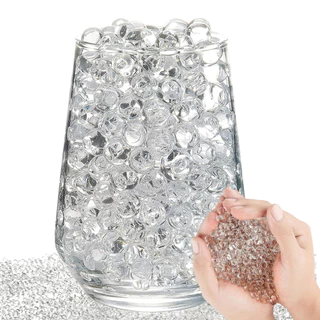 1,000 ชิ้นคริสตัล Pearl-Shaped Bagged น้ําลูกปัดที่มีสีสัน Soil-Suction เจลลูกตกแต่งบ้าน Jelly Balls บอนไซ Appreciation