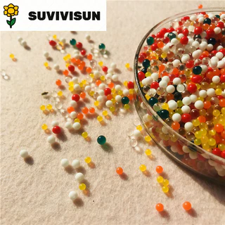 1,000 ชิ้นคริสตัล Pearl-Shaped Bagged น้ําลูกปัดที่มีสีสัน Soil-Suction เจลลูกตกแต่งบ้าน Jelly Balls บอนไซ Appreciation