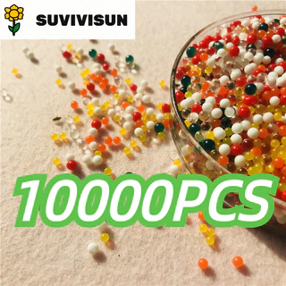 1,000 ชิ้นคริสตัล Pearl-Shaped Bagged น้ําลูกปัดที่มีสีสัน Soil-Suction เจลลูกตกแต่งบ้าน Jelly Balls บอนไซ Appreciation