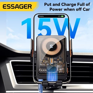 Essager 15W Wireless Charger ที่วางโทรศัพท์ในรถยนต์ปิดอัตโนมัติ CP Holder Dashboard Mount