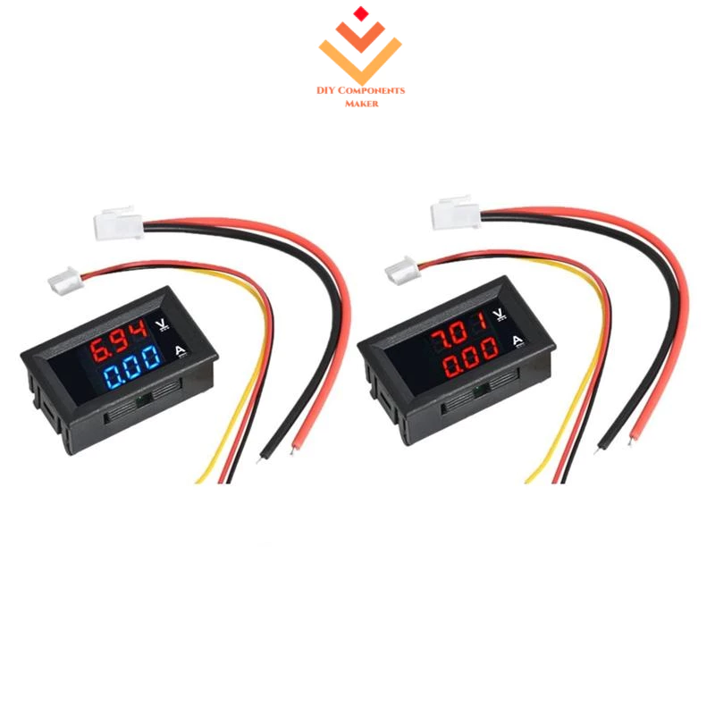 เครื่องวัดแรงดันไฟฟ้าดิจิทัล LED DC0-100V 10A 50A 100A โวลต์มิเตอร์ แอมมิเตอร์ 0.56 นิ้ว สําหรับรถยนต์ รถจักรยานยนต์