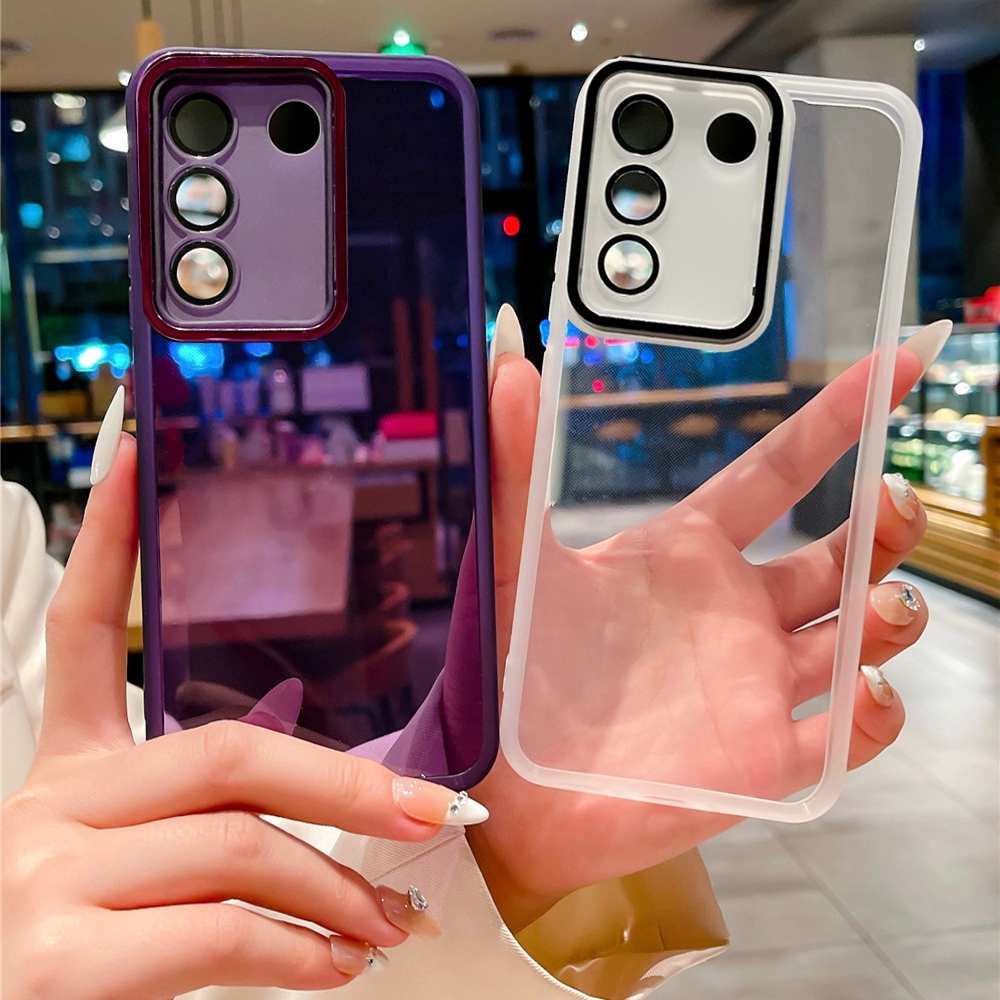 เคสโทรศัพท์ซิลิโคนใส แบบนิ่ม กันกระแทก ป้องกันกล้อง สําหรับ Vivo V29E 5G V29 V29 5G V27 V27 5G V27E V23E