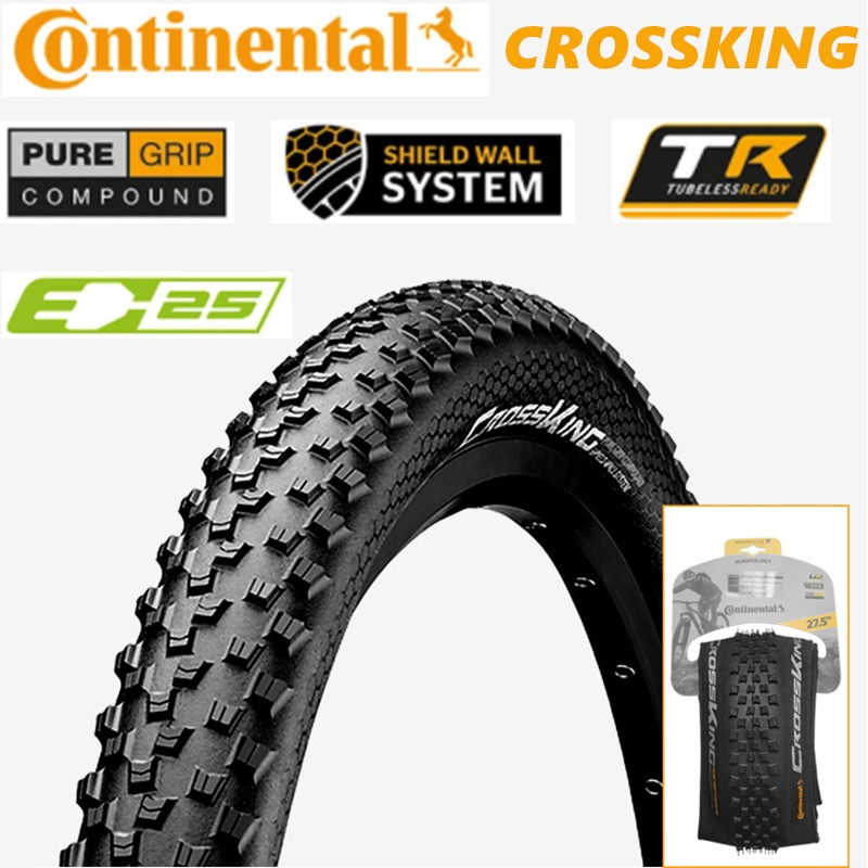 Continental Cross King พับ/ลวดจักรยานเสือภูเขายาง 180TPI ของจักรยาน MTB 27.5/292.0 2.2 2.3