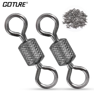 Goture ลูกหมุนตกปลา แบริ่ง เชื่อมต่อตะขอหมุน 100ชิ้น/แพ็ค นำ…