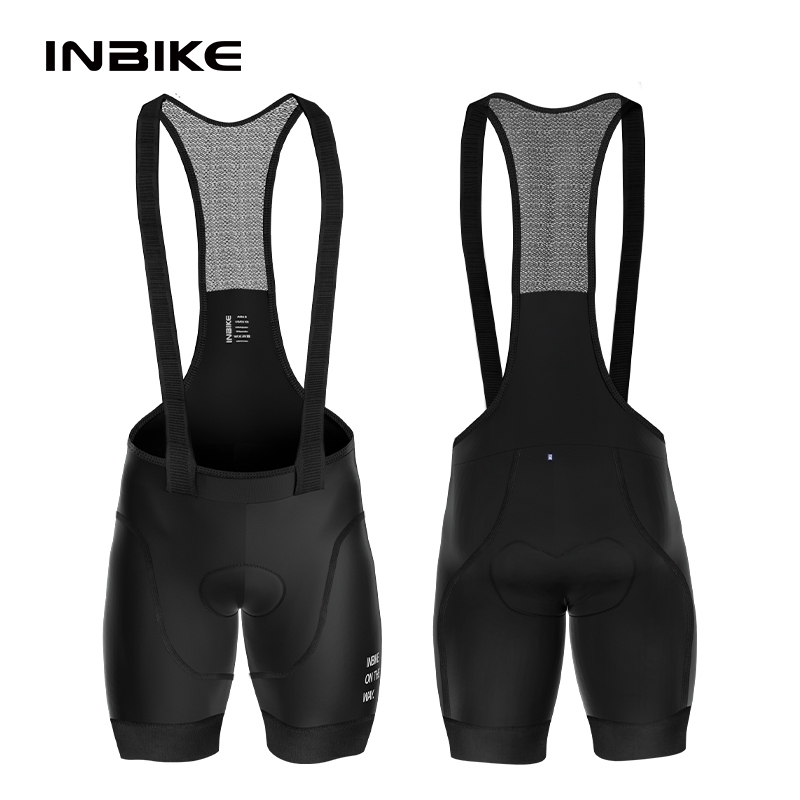 INBIKE ผู้ชายs Plus ขนาดขี่จักรยานจักรยาน 3D เบาะ Bib กางเกงขาสั้นกลับตาข่ายระบายอากาศสะท้อนแสงลื่นจ