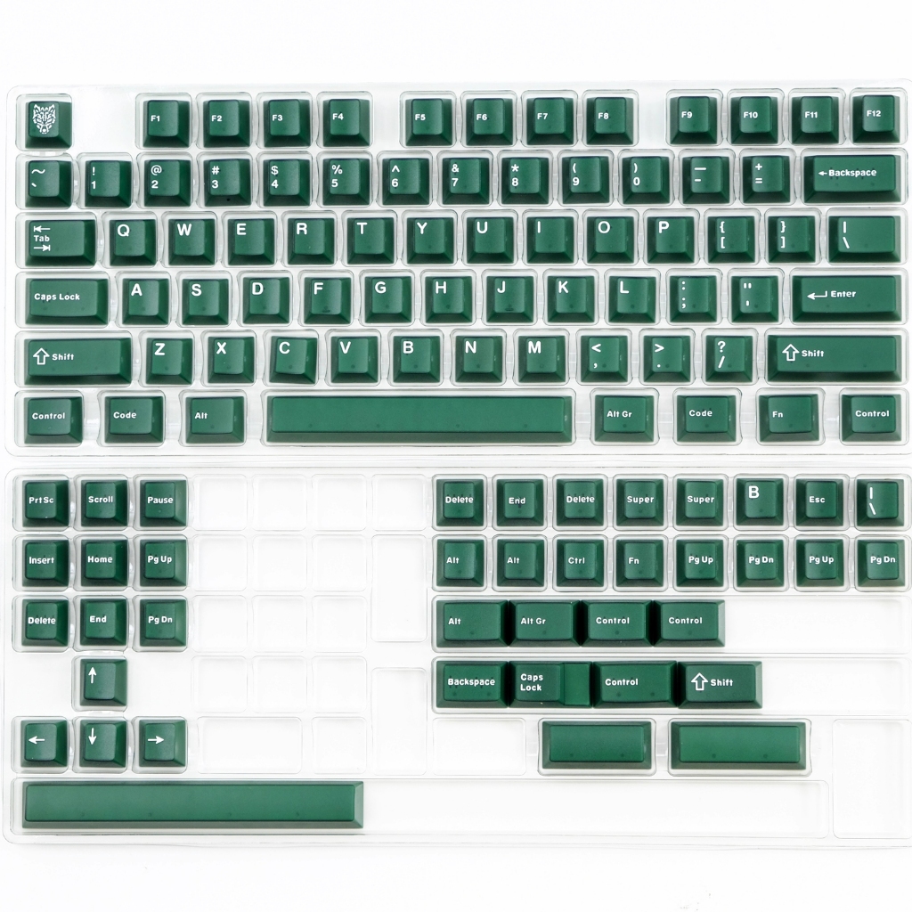 Emerald keycaps cherry profile No pad area Double shot  ABS keycap 114keys