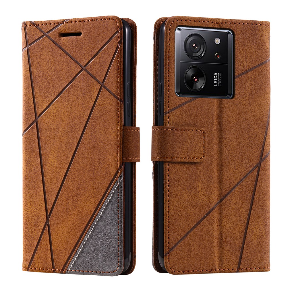 เคสฝาพับ เคสเปิดปิด Case for Xiaomi 14T Pro 14 Ultra 13T 13 12 12T 11T Mi 11 Lite 5G NE 10T POCO M6 4G C75 C65 X5 X6 Pro 5G เคสโทรศัพท์หนัง TPU นิ่ม ฝาพับ พร้อมช่องใส่บัตร Splice Leather Flip Cover Wallet With Card Slots Strap ฝาพับหนัง