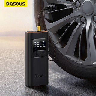 Baseus เครื่องปั๊มลมยางรถยนต์แบบพกพา ไร้สาย พร้อมหน้าจอ LCD ดิจิทัล ใช้ได้กับรถยนต์ มอเตอร์ไซค์ จักรยานไฟฟ้า และลูกบอลทุกประเภท พกพาสะดวก ใช้งานง่าย