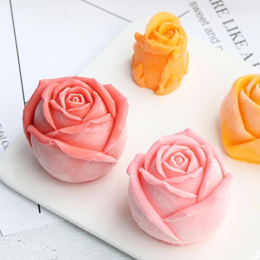 แม่พิมพ์ซิลิโคนรูปดอกกุหลาบ 3D สําหรับทําขนมเค้กขนมหวาน