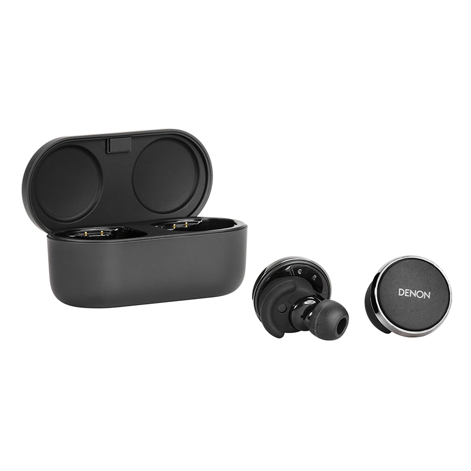 Denon PerL Pro AHC15PL หูฟังอินเอียร์ ไร้สาย True Wireless In-Ear หูฟังบลูทูธ ตัดเสียงรบกวน แบบปรับได้ (สีดํา)