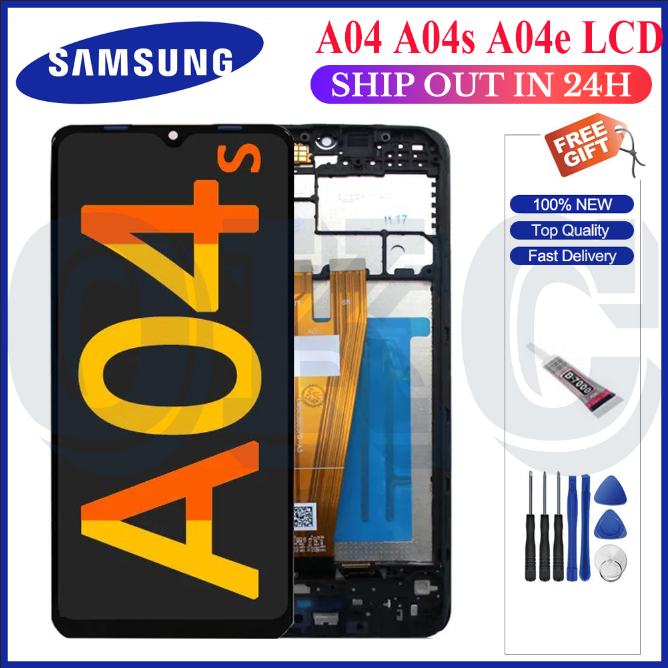 LCD สําหรับ Samsung Galaxy A04 A04s A04e LCD กรอบจอแสดงผล Touch Screen Digitizer Assembly A045F A047