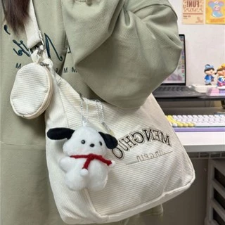 【จัดส่งจากประเทศไทย】🌼พร้อมส่ง🌼 กระเป๋าสะพายไหล่ ผ้าแคนวาส ขนาดใหญ่ จุของได้เยอะ สไตล์เกาหลี สําหรับผู้หญิง
