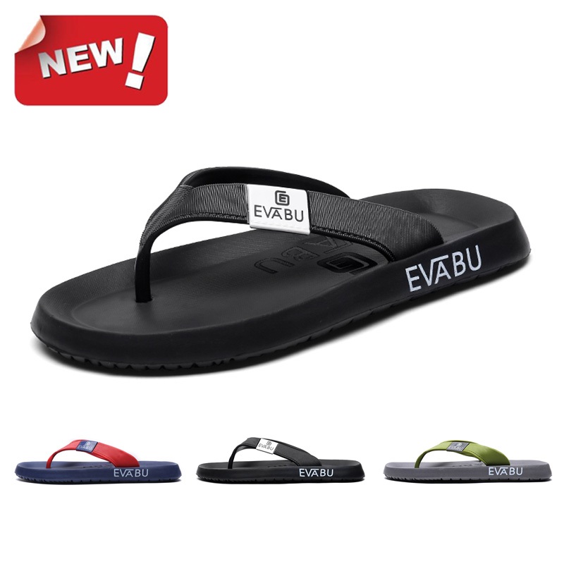 Evabu รองเท้าแตะชายหาด กลางแจ้ง กันน้ํา ไซส์ 39-45 สีดํา เบาสบาย กันลื่น รองเท้าแตะลําลอง สําหรับผู้ชาย 16006