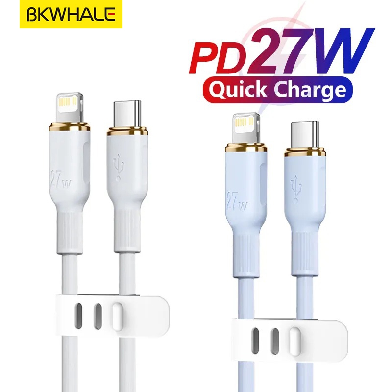 Bkwhale สายชาร์จเร็ว 27W PD USB C สําหรับ iP