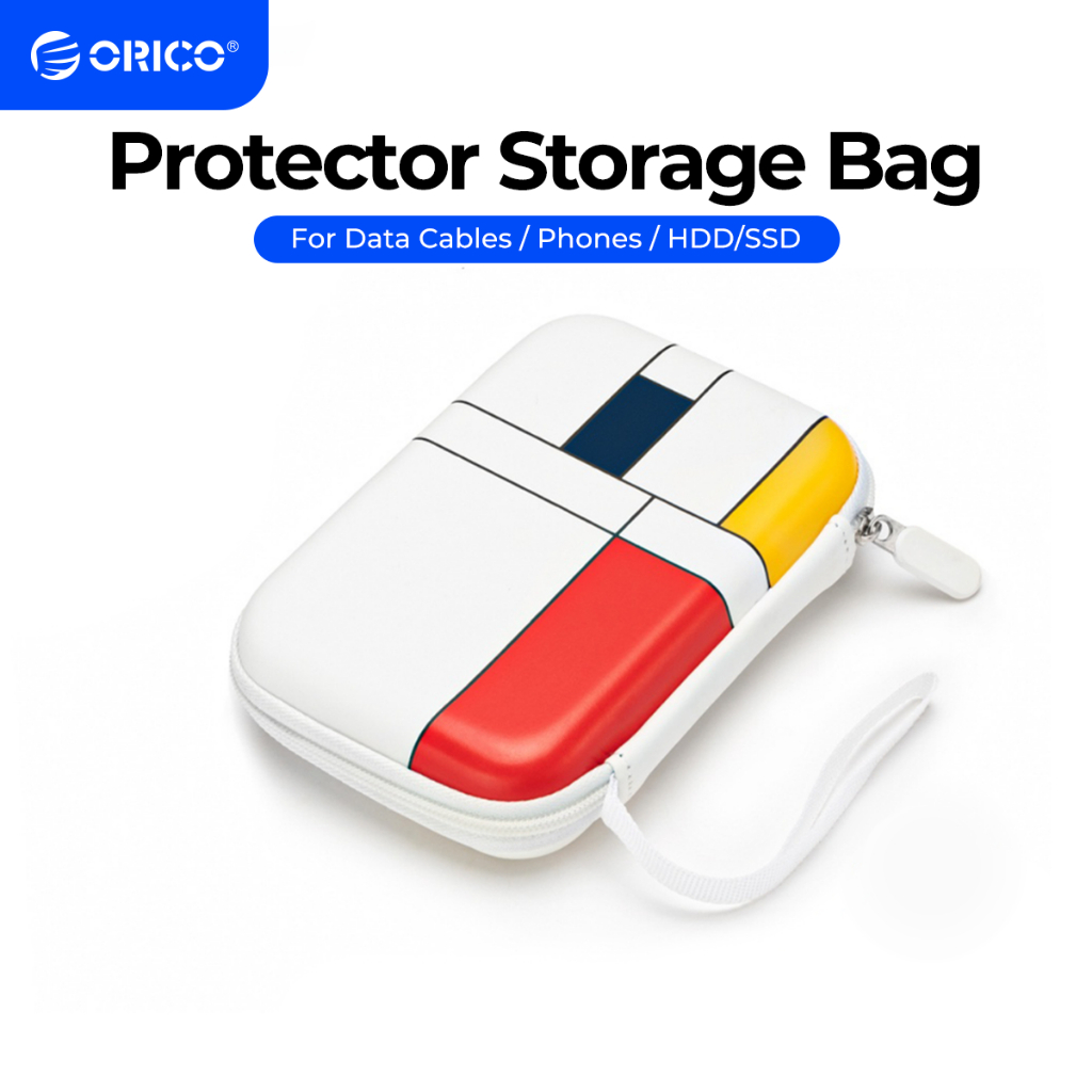 Orico MTQ ภายนอก SSD กระเป๋ากันกระแทกป้องกันกล่องสําหรับ Montage PSSD 2.5 นิ้วฮาร์ดดิสก์ไดรฟ์สายเคเบิลข้อมูล U Disk Storage (MTQ-SP25)