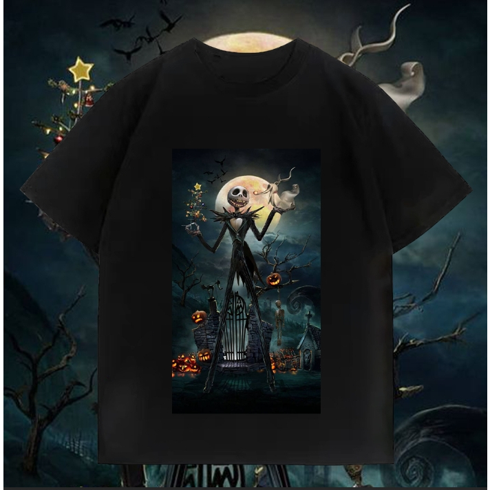 เสื้อยืด Nightmare Before Christmas พิมพ์ลาย ผ้าCotton 100% ราคาถูก