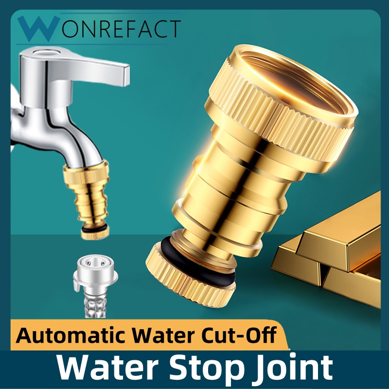 อะแดปเตอร์ก๊อกน้ํา ทองเหลือง เชื่อมต่อเร็ว สําหรับห้องครัว ห้องน้ํา ก๊อกน้ํา หยุดน้ํา เครื่องมือรดน้ําในสวน