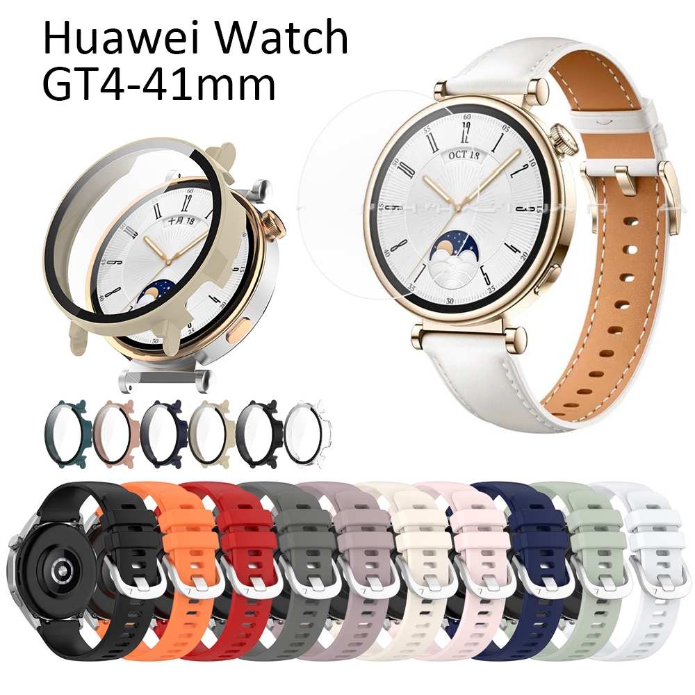 สําหรับ Huawei watch GT4 41 มม. สายรัด เคสกระจกนิรภัย ป้องกันหน้าจอ สายชาร์จ USB แท่นชาร์จ สายสมาร์ทวอทช์