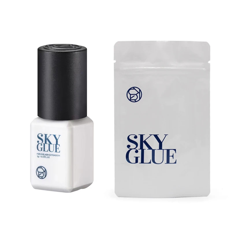 Sky กาวต่อขนตา แห้งเร็ว 5 มล. 6-7 สัปดาห์ สีแดง และสีดํา สไตล์เกาหลี