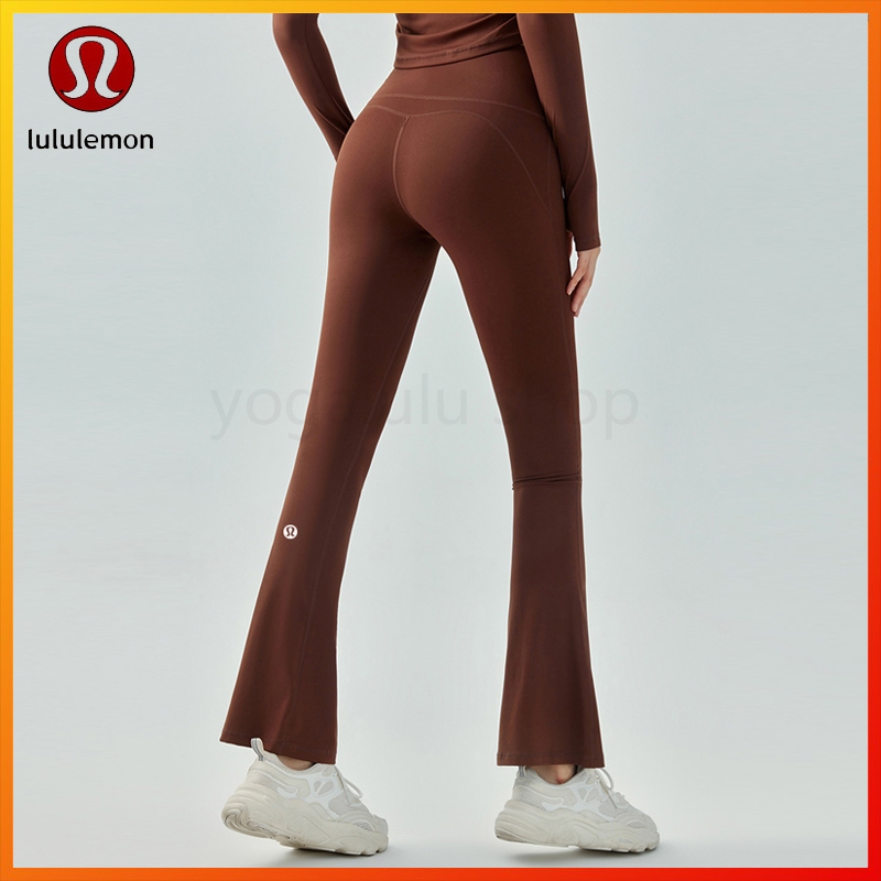 Lululemon ใหม่ กางเกงกีฬา โยคะ เอวสูง ขาบาน DSP640