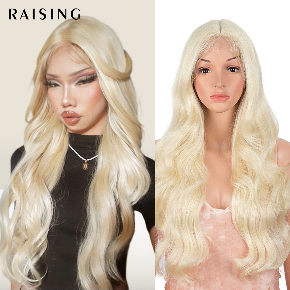 Raising วิกผมสังเคราะห์ สีน้ําตาลบลอนด์ 26 นิ้ว สําหรับผู้หญิง