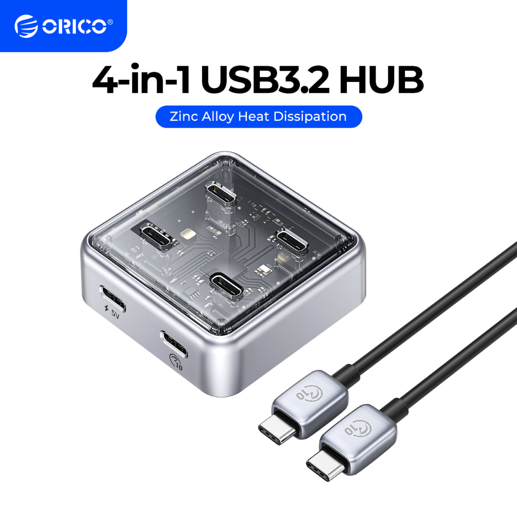 Orico ประเภท C USB HUB 10Gbps 2 USB A 2 USB C USB3.2 HUB USB Splitter สําหรับ Macbook Mac Mini XHJ4C
