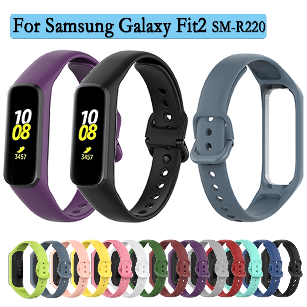 สายนาฬิกาข้อมือซิลิโคน คุณภาพสูง แบบเปลี่ยน สําหรับ Samsung Galaxy Fit2 SM-R220